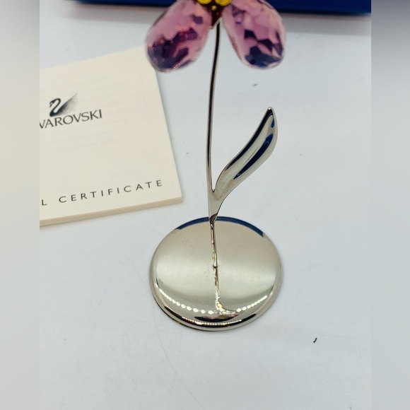 Swarovski Crystal Paradise Deoli Flower Amethist Original Box Swan Signed 677619 - Picture 3 of 16